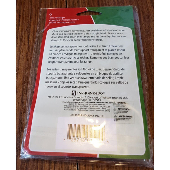 inkadinkado Holiday Niche 9 Christmas Theme Clear Stamps: 60-30229 - Picture 2 of 4